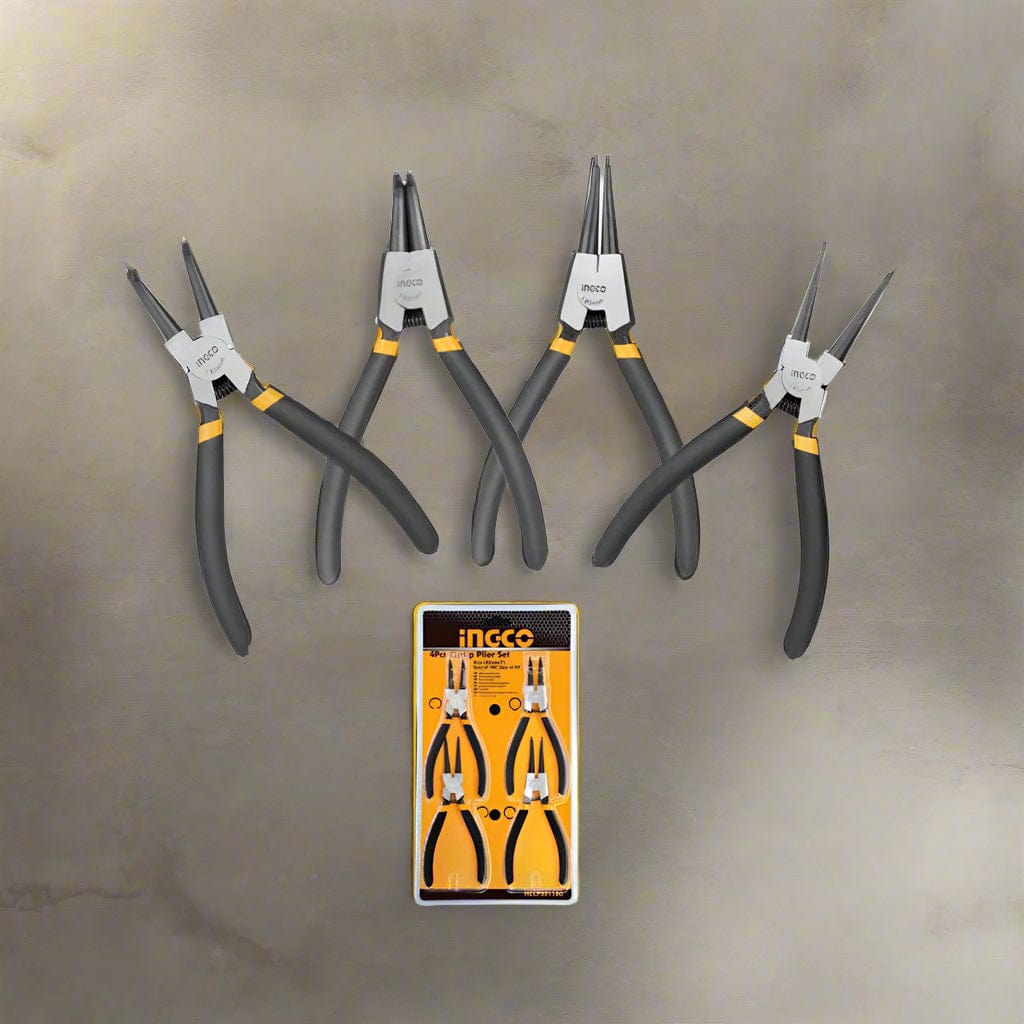 Ingco Pliers Ingco 4-Piece Snap Ring Plier Set 7 "/ 180mm - HCCPS01180