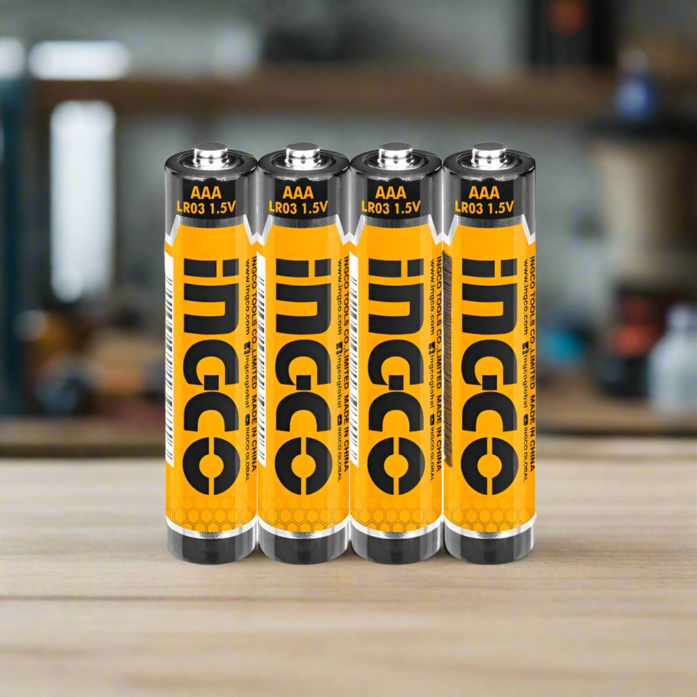 Ingco Batteries & Chargers Ingco 4 Pieces 1.5V LR03 AAA Alkaline Battery - HAB3A01