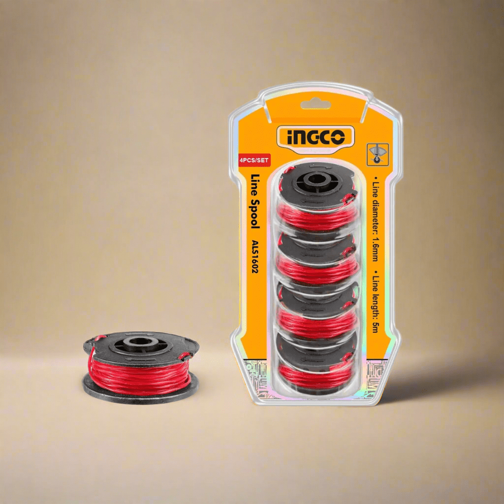 Ingco Trimmer Ingco 4-Pieces 1.6mm Spiral Line Spool for Lithium-Ion Grass Trimmer – ALS160