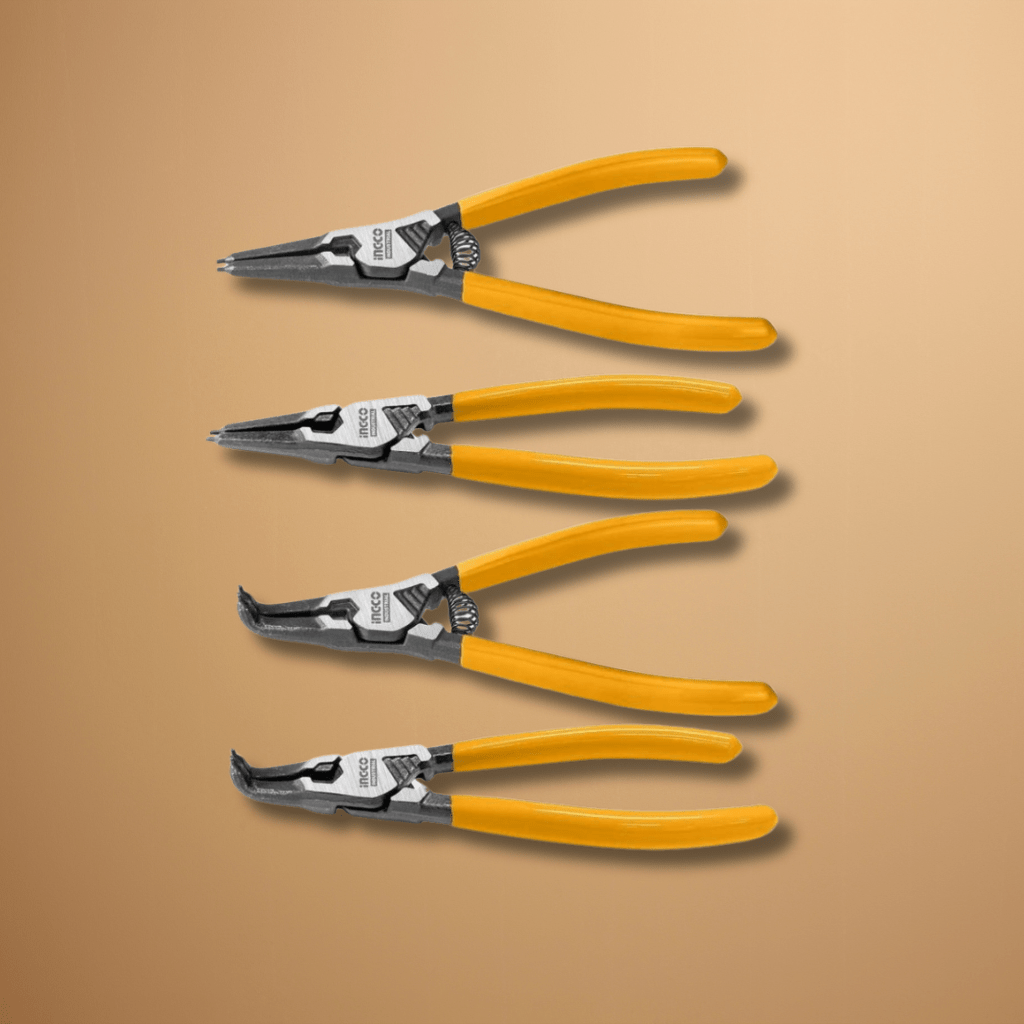 Ingco Pliers Ingco 4 Pieces Circlip Pliers Set 7" - HCCPS26180