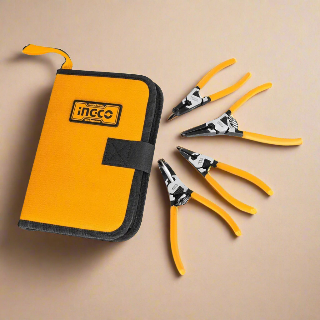 Ingco Pliers Ingco 4 Pieces Circlip Pliers Set 7" - HCCPS26180