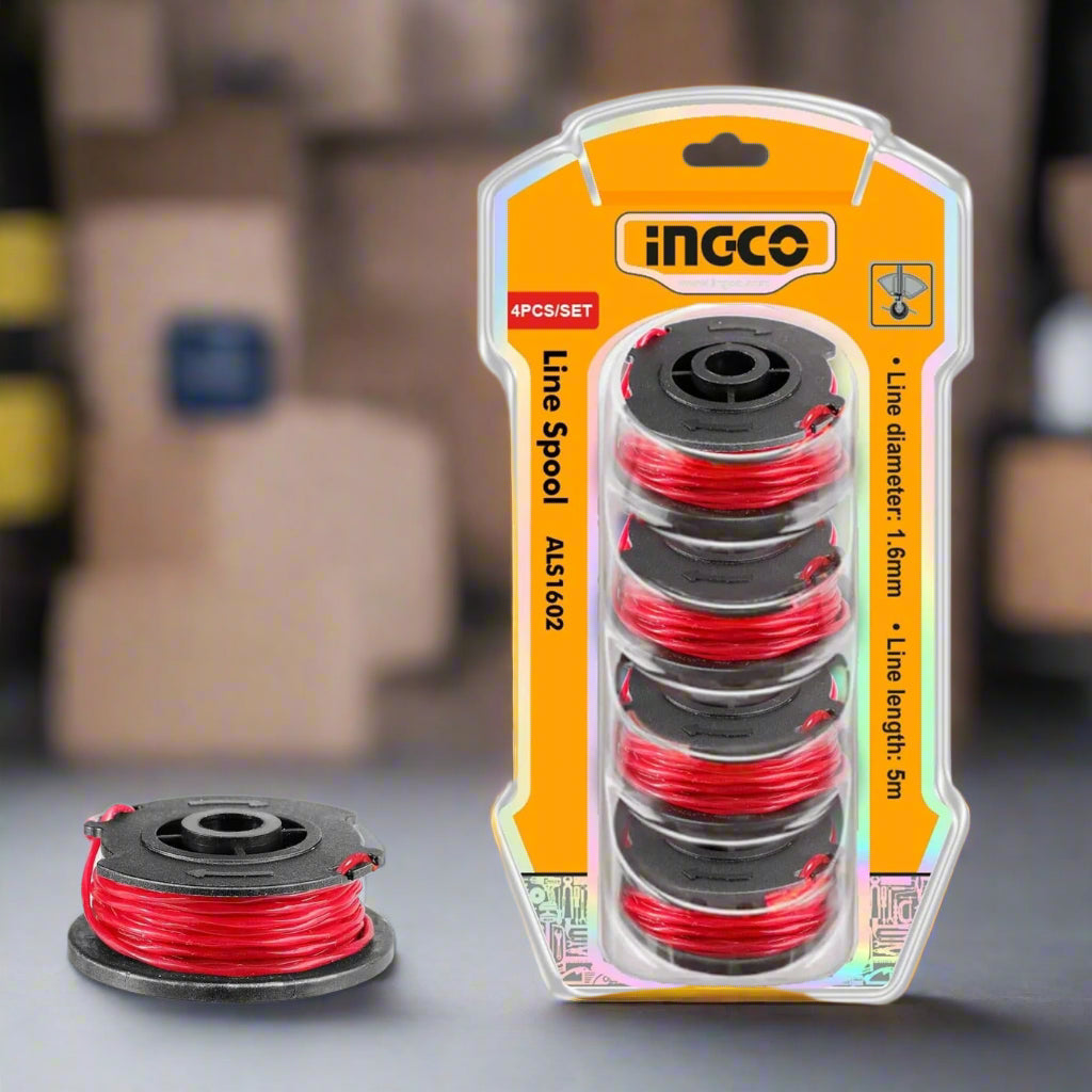 Ingco Trimmer Ingco 4-Pieces Line Spool 1.6mm 5m for Lithium-ion Grass Trimmer - ALS1602