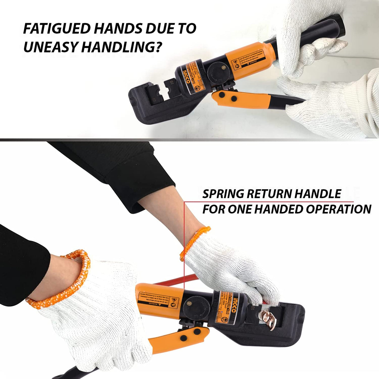 Ingco Specialty Power Tool Ingco 45KN Hydraulic Crimping Tool with Hexagon Crimping – HHCT0170