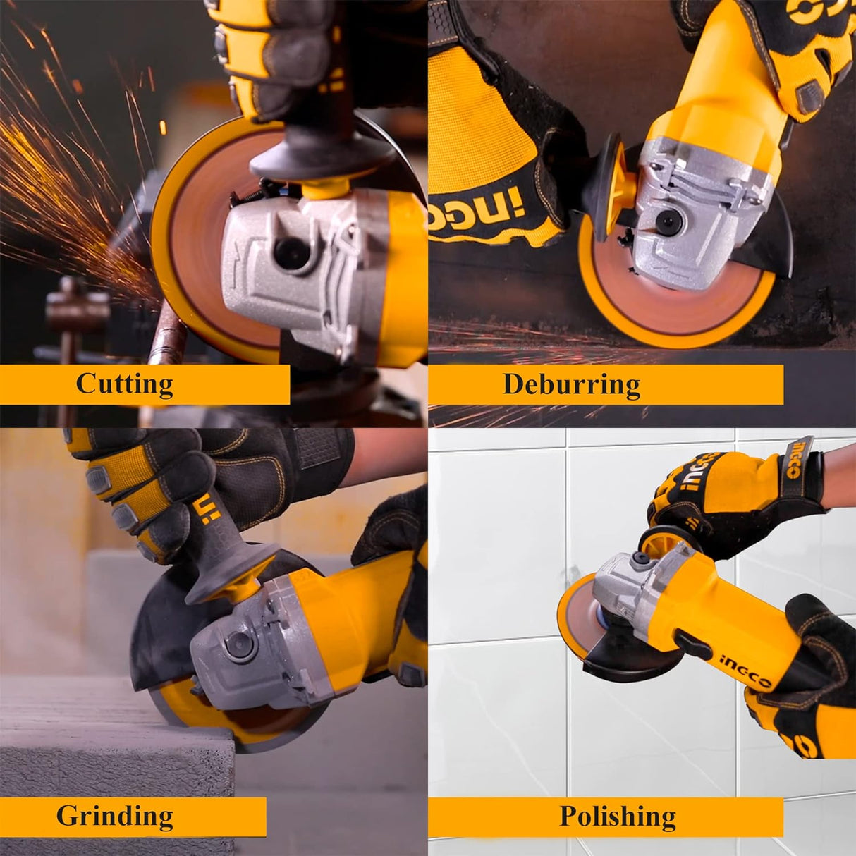 Ingco Grinder Ingco 5" / 125mm Angle Grinder 1100W with Variable Speed – AG110038