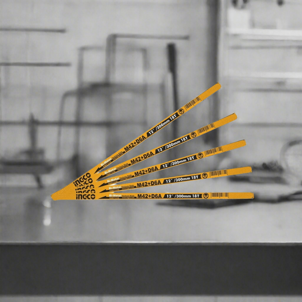 Ingco Hand Saws & Cutting Tools Ingco 5-Piece 12" Bi-Metal Hacksaw Blade 18T – HSBKT12185