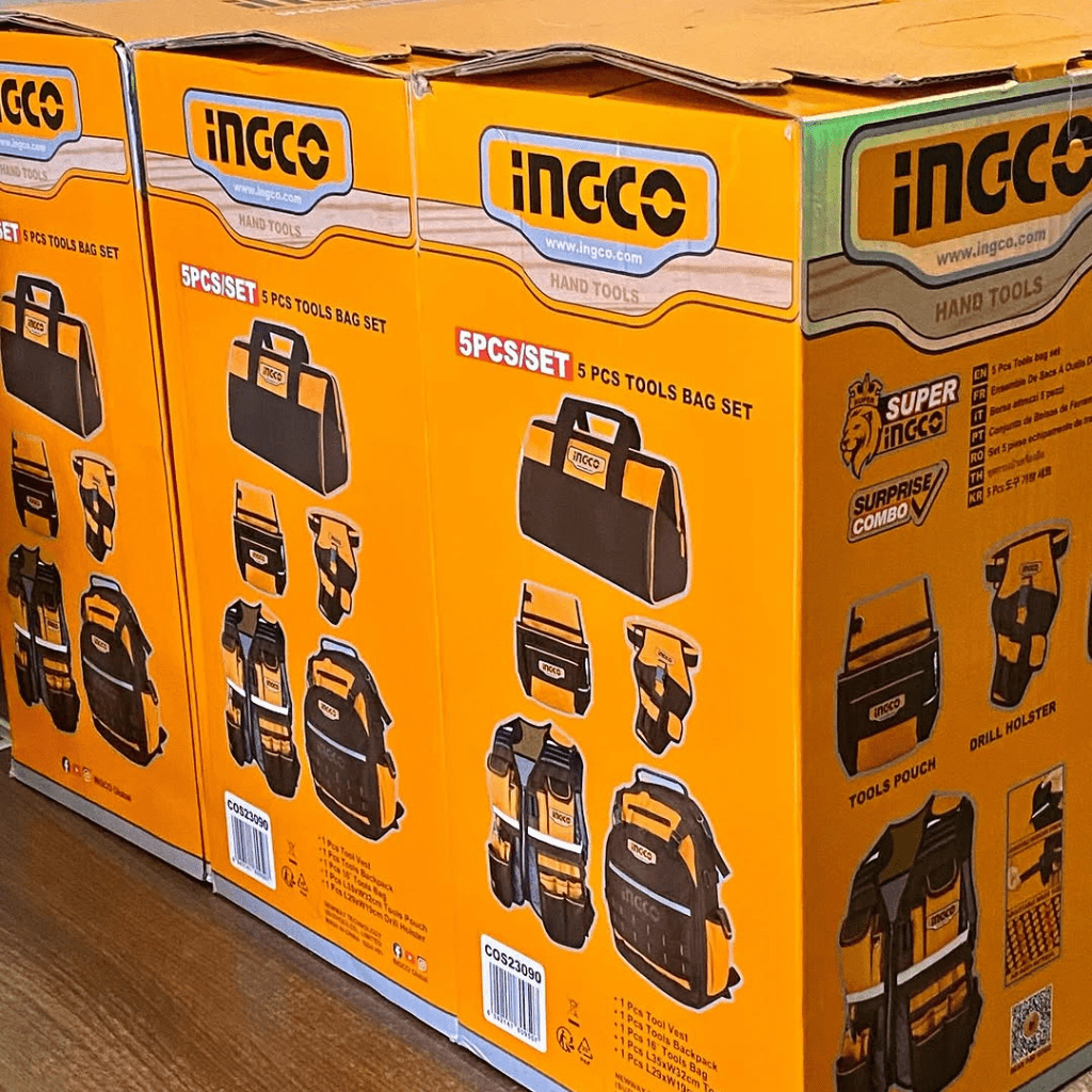 Ingco Tool Boxes Bags & Belts Ingco 5-Piece Tool Bag Set – COS23090