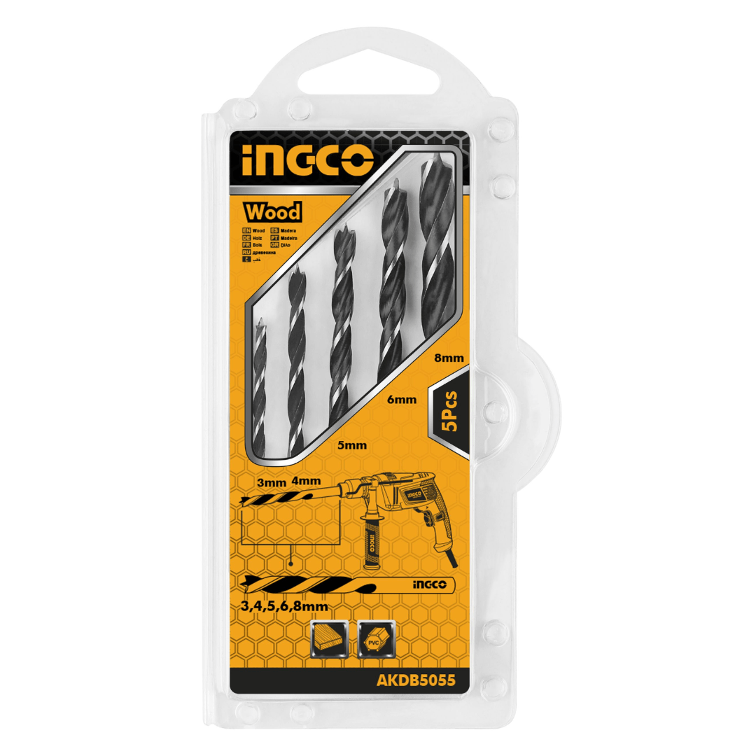Ingco Drill Bits Ingco 5-Piece Wood Drill Bits Set – AKDB5055