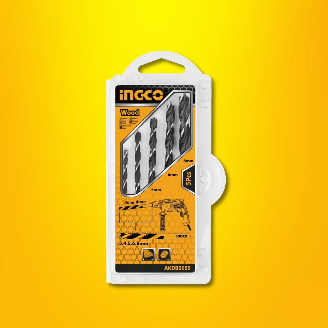 Ingco Drill Bits Ingco 5-Piece Wood Drill Bits Set – AKDB5055