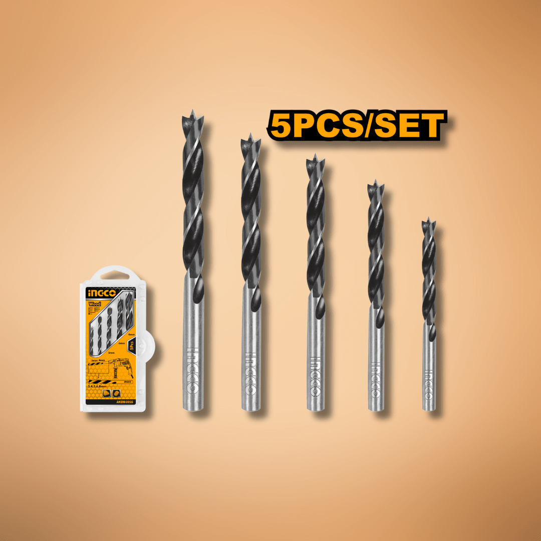 Ingco Drill Bits Ingco 5-Piece Wood Drill Bits Set – AKDB5055