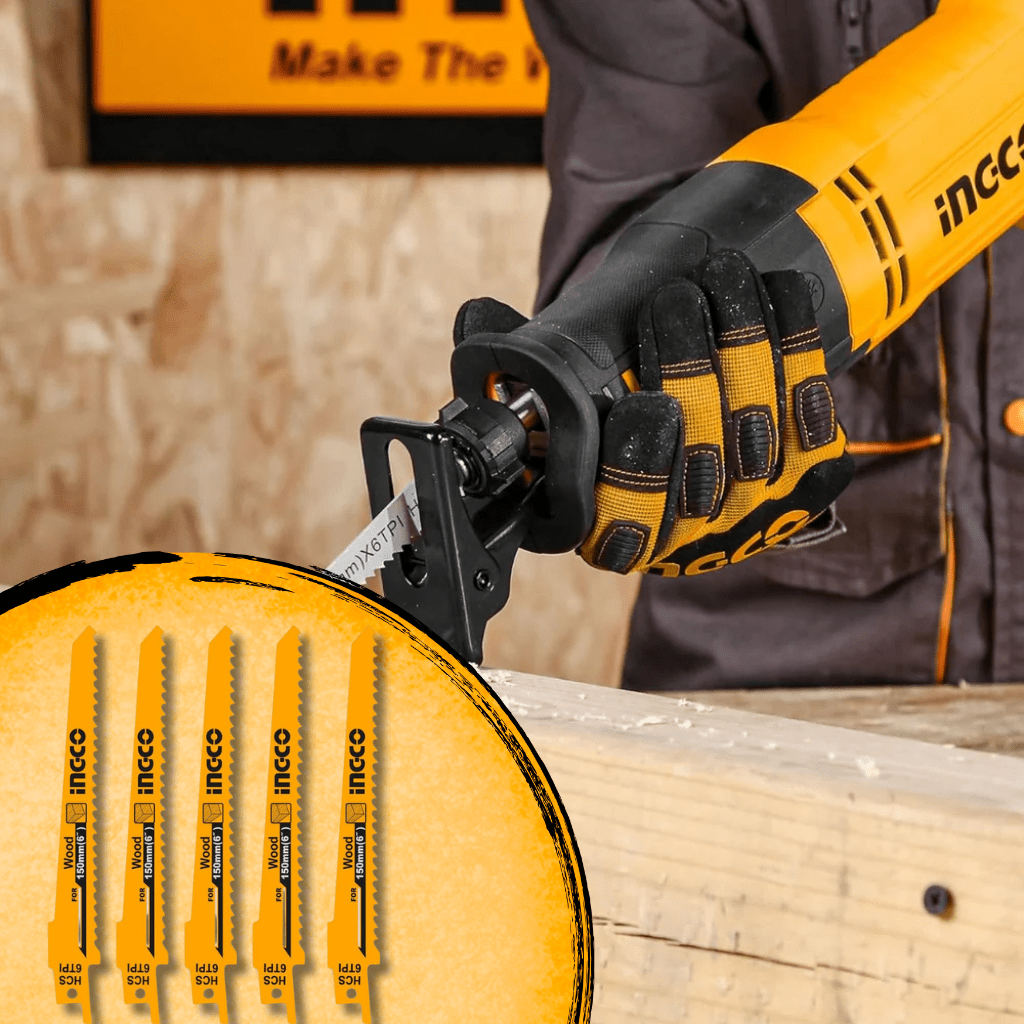 Ingco Saw Blades Ingco 5 Pieces Reciprocating Saw Blade For Wood Set - RSB611D