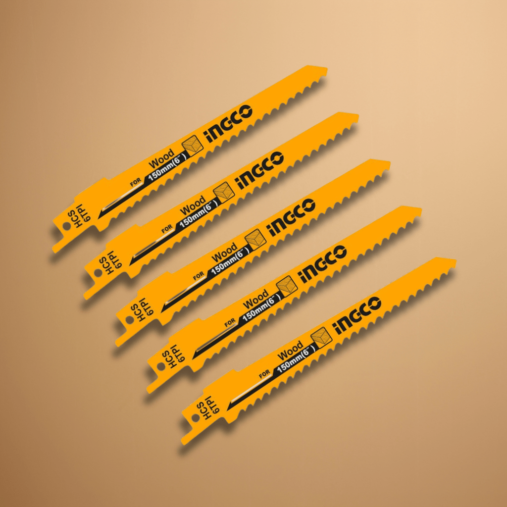 Ingco Saw Blades Ingco 5 Pieces Reciprocating Saw Blade For Wood Set - RSB611D