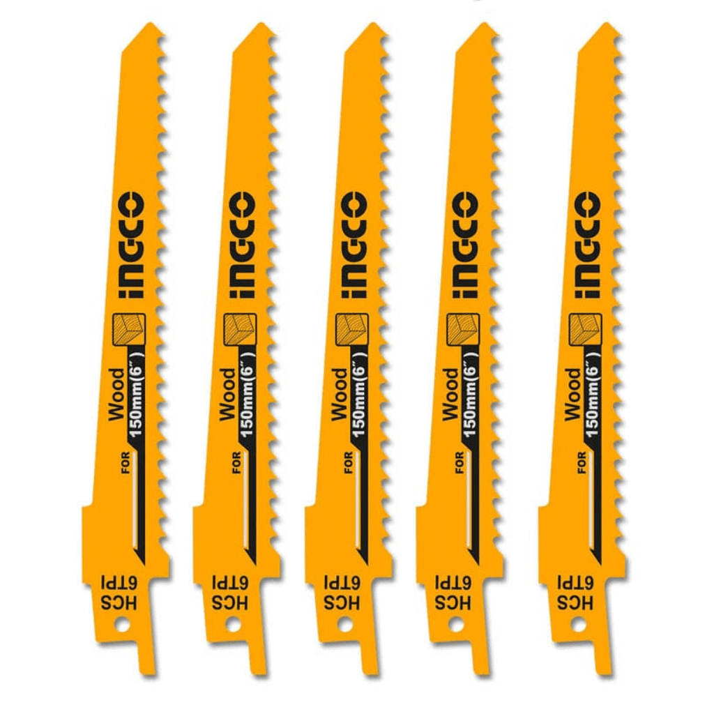 Ingco Saw Blades Ingco 5 Pieces Reciprocating Saw Blade For Wood Set - RSB611D