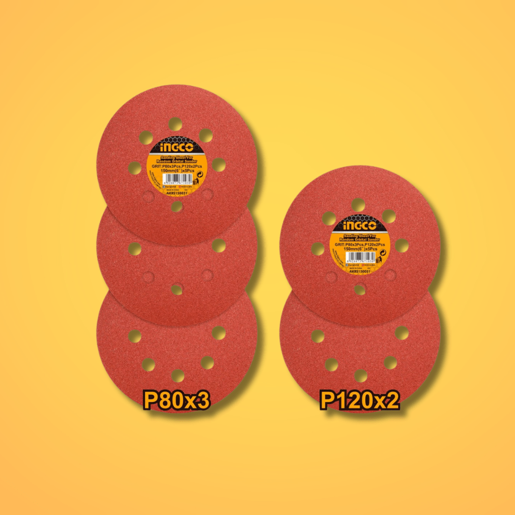 Ingco Sander Ingco 5 Pieces Sanding Sheet Set 150mm - AKRS150051