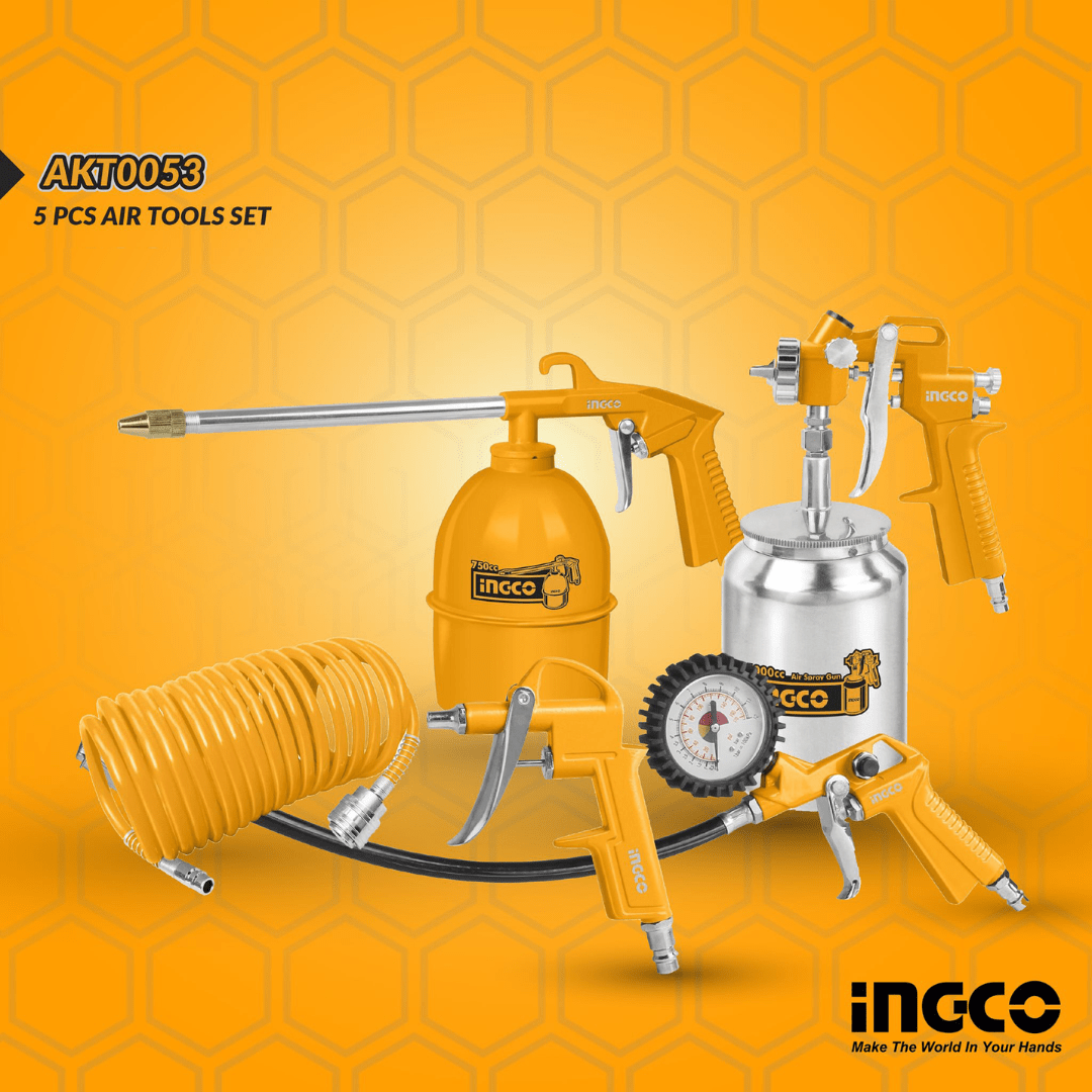 Ingco Compressor & Air Tool Accessories Ingco 5 Pieces Set Air Tools - AKT0053