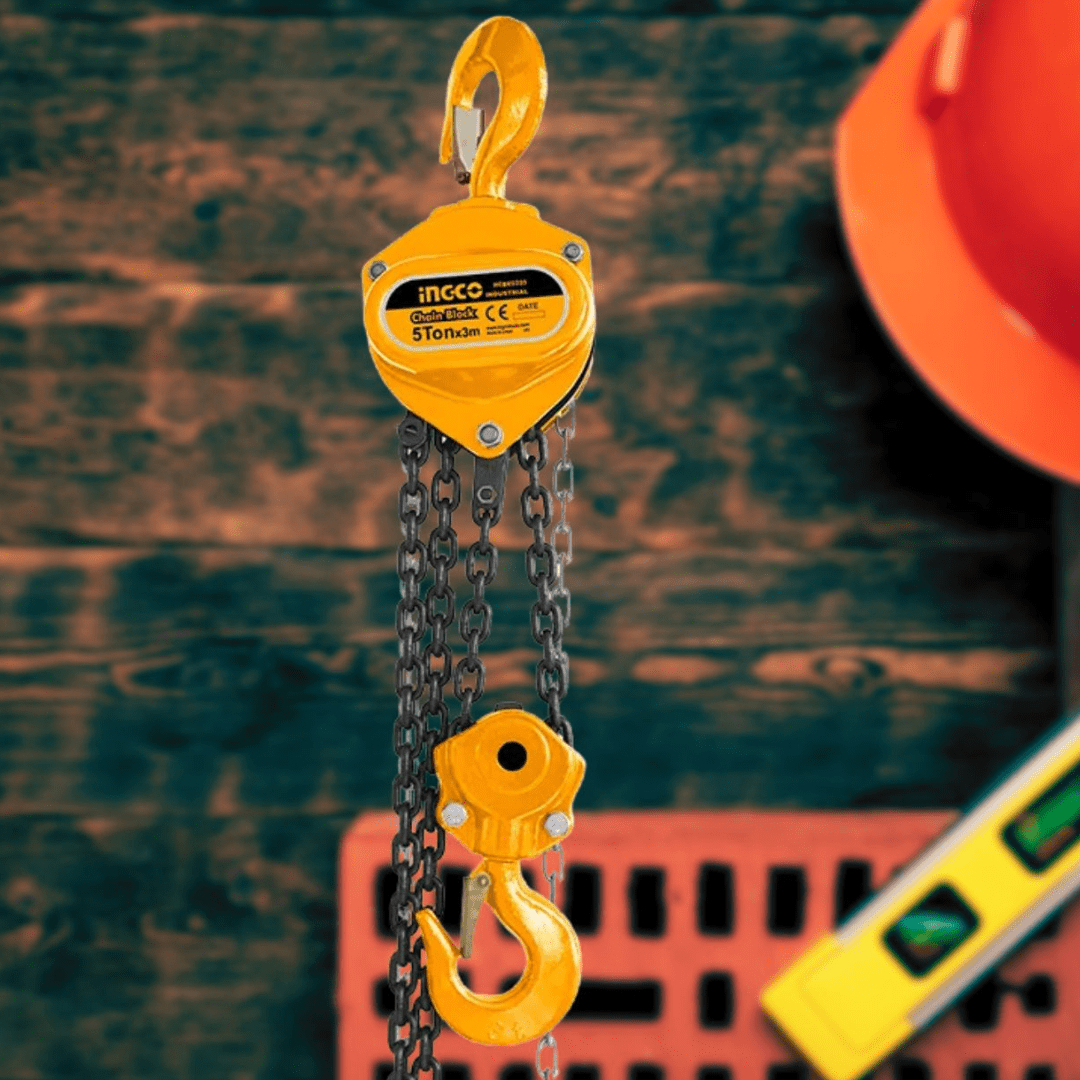 Ingco Hanging Tools Ingco 5 Ton x 3m Chain Block - HCBK0205
