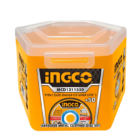 Ingco Grinding & Cutting Wheels Ingco 50-Piece Abrasive INOX Metal Cutting Disc 115mm x 1.2mm – MCD1211550
