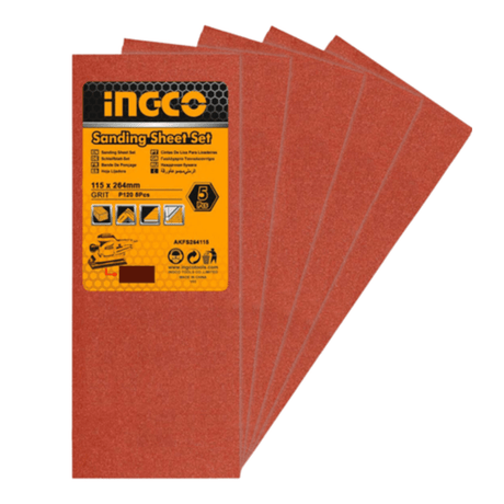 Ingco Sander Ingco 50-Piece Sanding Sheet Set 264x115mm – AKFS2641151