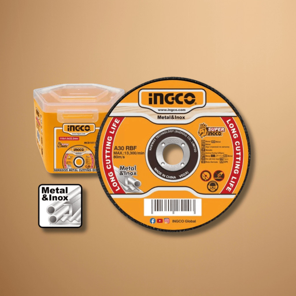 Ingco Grinding & Cutting Wheels Ingco 50 Pieces Abrasive INOX Metal Cutting Disc 115 x 1.0mm – MCD1011550