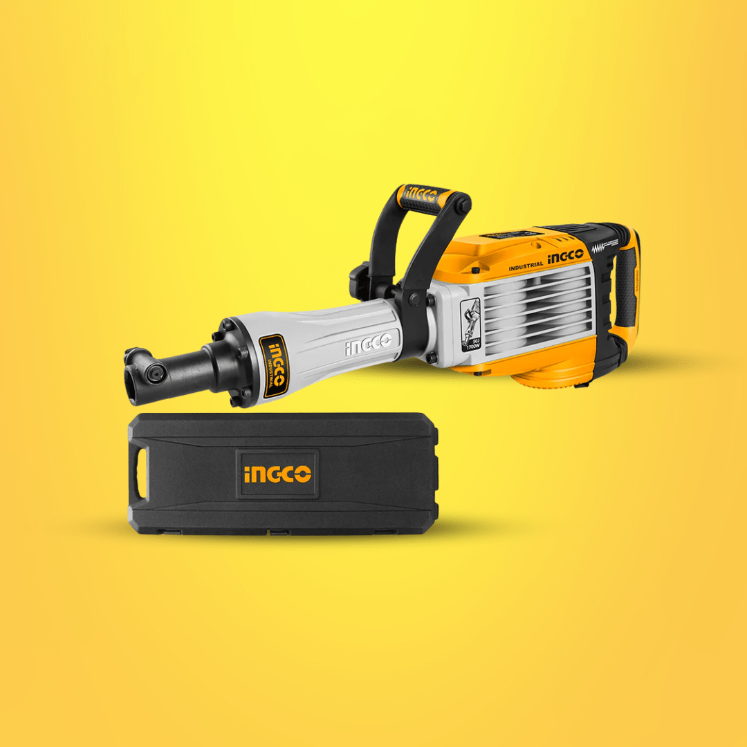 Ingco Demolition Hammer Ingco 50J Impact Force Anti-Vibration HEX Chuck Demolition Breaker 1700W - PDB17018