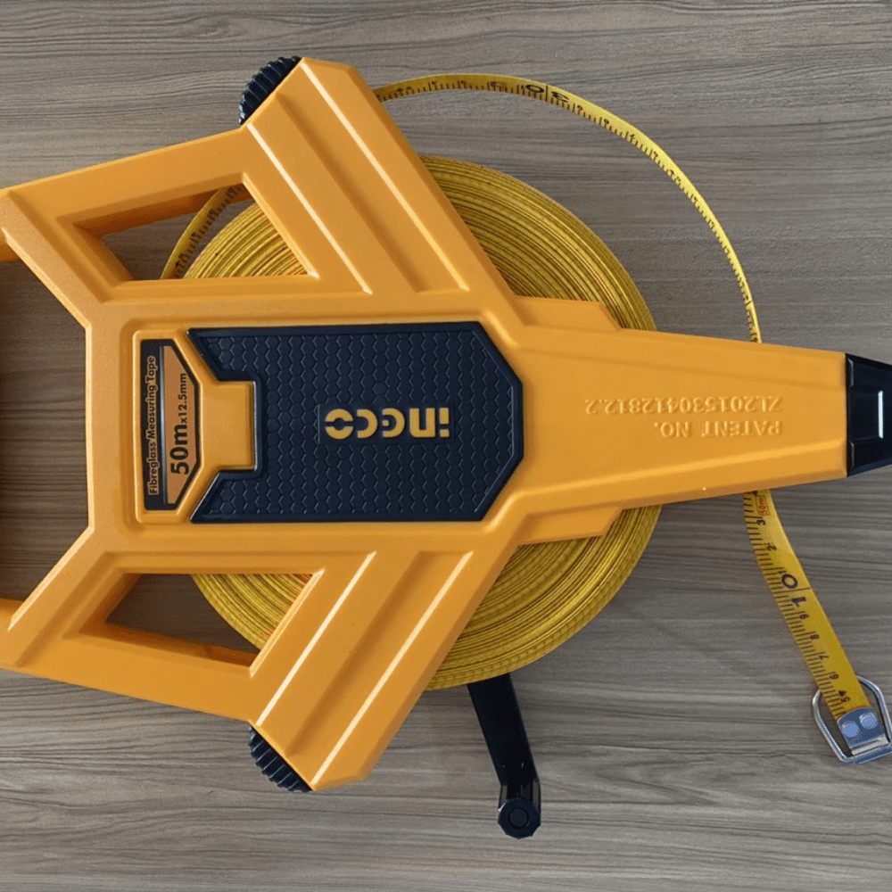 Ingco Tape Measure Ingco 50m x 12.5mm Fiber Glass Measuring Tape | Metric & Inch - HFMT8250