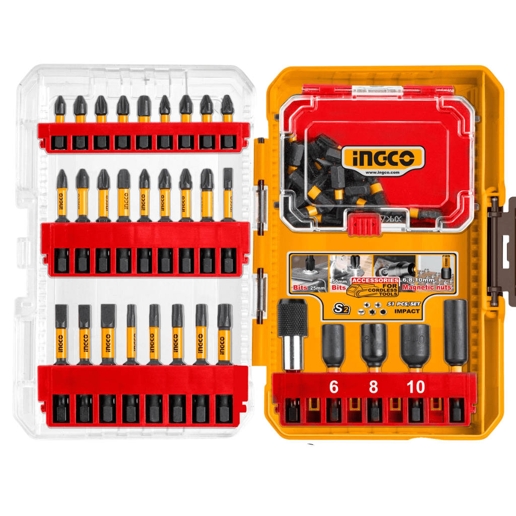 Ingco Screwdriver Bits Ingco 51-Piece Impact Screwdriver Bit Set - AKDL25106