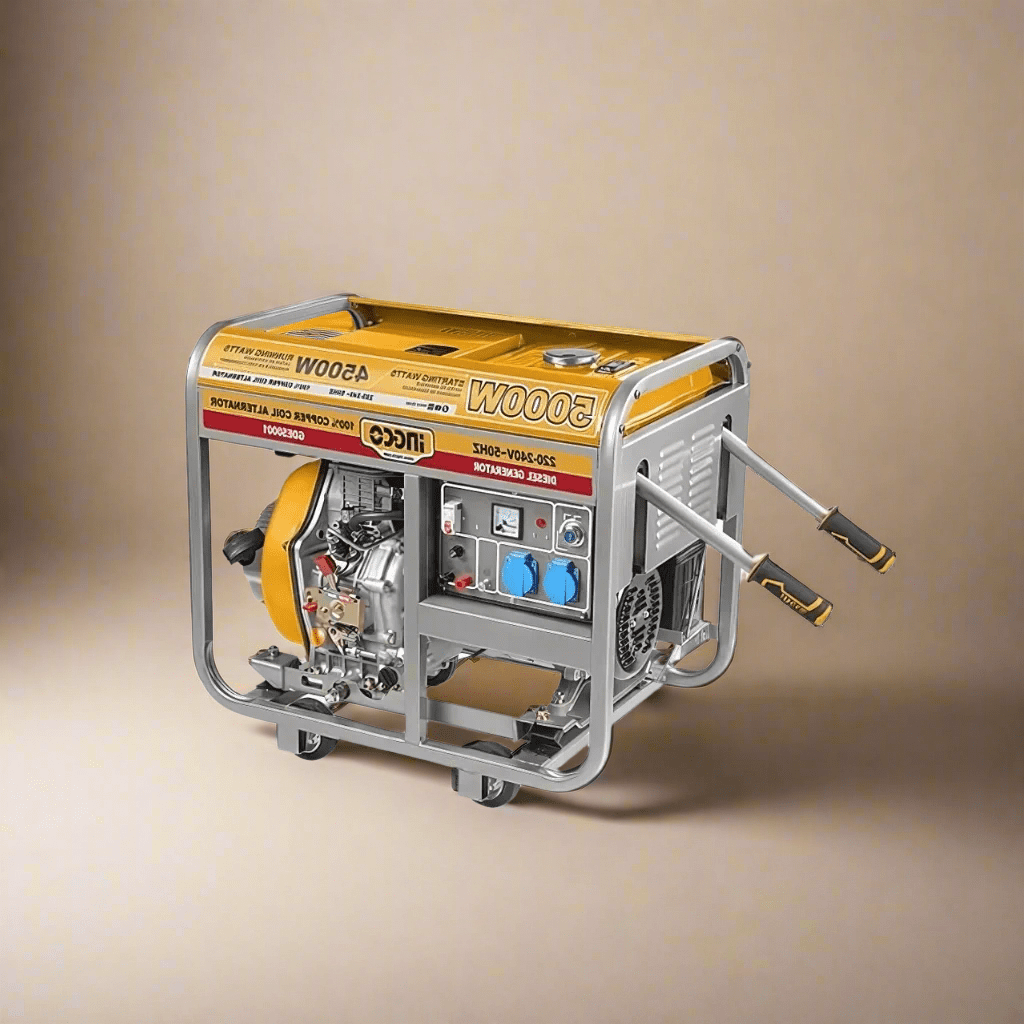Ingco Generator Ingco 5KW Single Phase Diesel Generator with Electric & Recoil Start – GDE50001