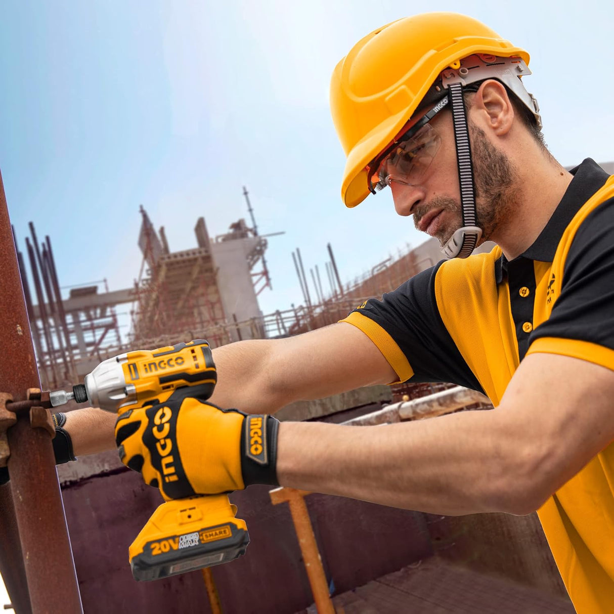 Ingco Impact Wrench & Driver Ingco 6.35mm Brushless Lithium-Ion Cordless Impact Driver with Two 20V 2.0Ah Batteries & Charger - CIRLI2017