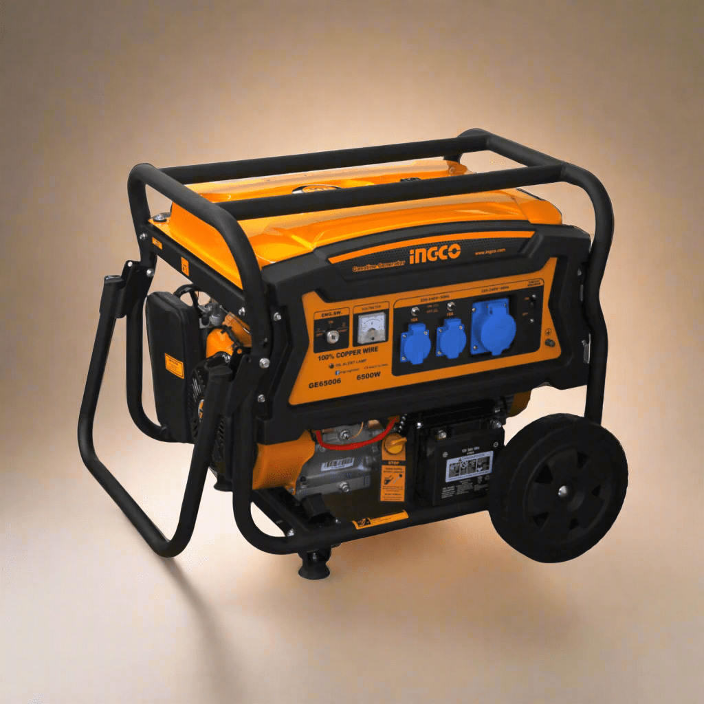 Ingco Generator Ingco 6.5KW Gasoline Generator with Electric & Recoil Start & 25L Fuel Tank - GE65006