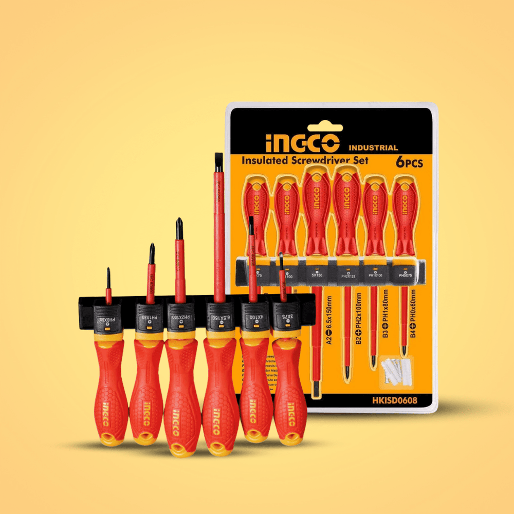 Ingco Screwdrivers Ingco 6 Pieces Insulated Screwdriver Set - HKISD0608