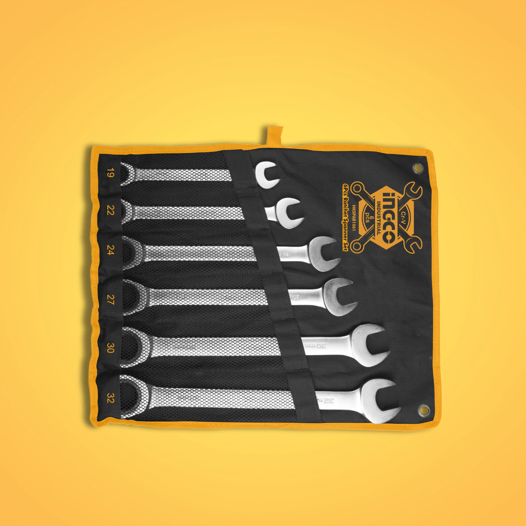Ingco Wrenches Ingco 6 Pieces Rachet Spanner Set - HKSPAR1061