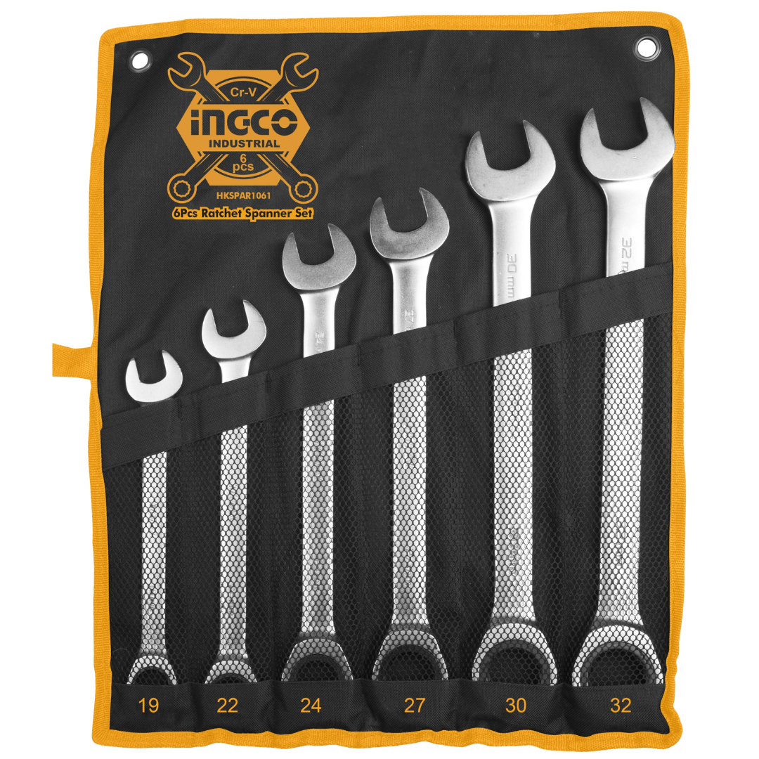 Ingco Wrenches Ingco 6 Pieces Rachet Spanner Set - HKSPAR1061