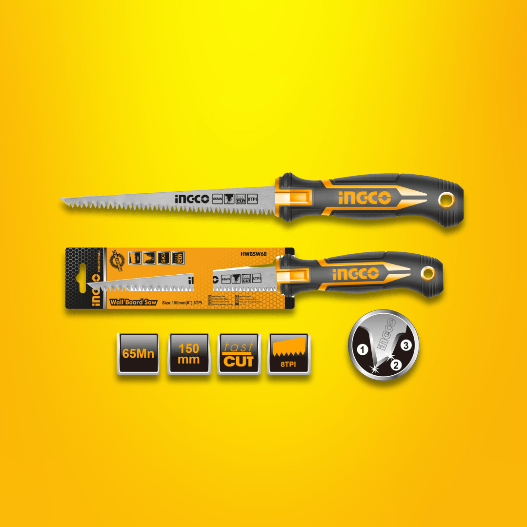 Ingco Hand Saws & Cutting Tools Ingco 6" Wall Board Saw with Triple Precision Teeth – HWBSW628C