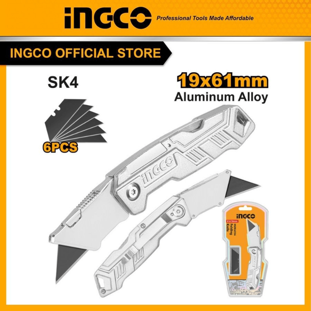 Ingco Multi Tools & Knives Ingco 61x19mm Folding Knife with 5 Blades – HUK6236