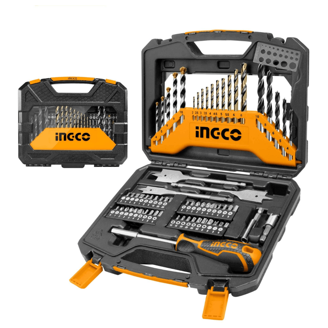 Ingco Drill Bits Ingco 67-Piece Accessories Set – Masonry, HSS, Wood Drill Bits & Screwdriver Bits – HKTAC010671