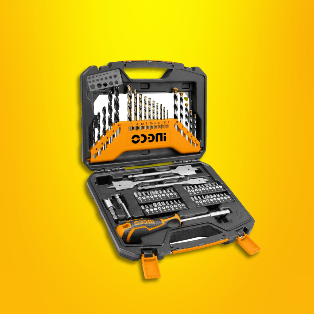 Ingco Drill Bits Ingco 67-Piece Accessories Set – Masonry, HSS, Wood Drill Bits & Screwdriver Bits – HKTAC010671