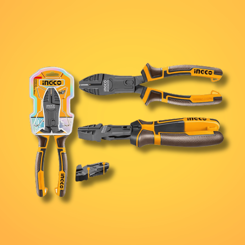 Ingco Pliers Ingco 7" Compound Action Combination Plier with TPR Handle – HCCP58180