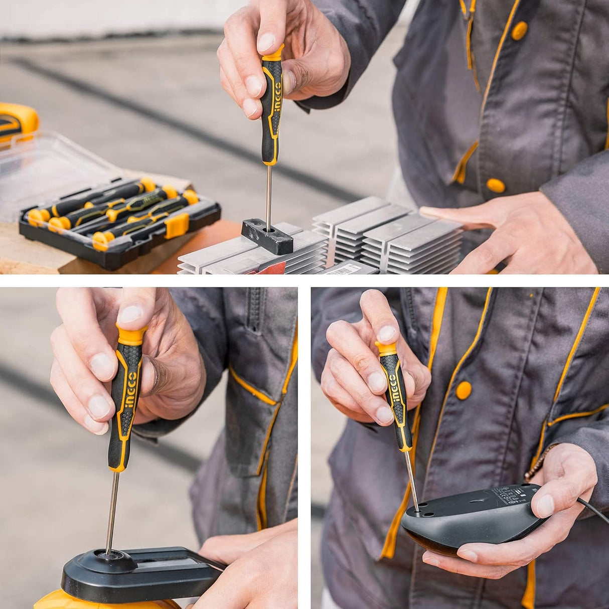 Ingco Screwdrivers Ingco 7-Piece Precision Screwdriver Set – HKSD0718