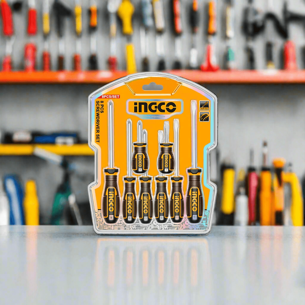 Ingco Screwdrivers Ingco 8-Piece Screwdriver Set – HKSDS0828