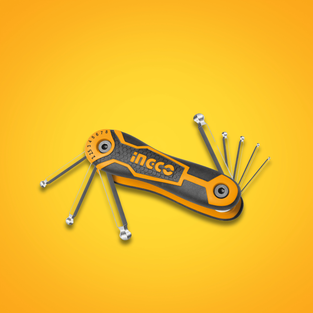 Ingco Sockets & Hex Keys Ingco 8 Pieces Ball Point Pocket Hex Keys - HHK14082