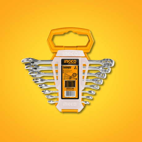 Ingco Wrenches Ingco 8-Pieces Combination Spanner Set 6-19mm - HKSPA1088