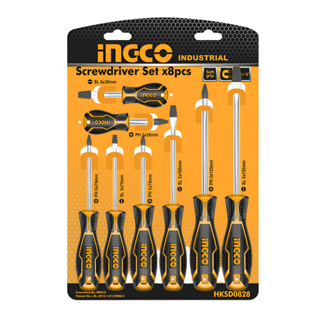 Ingco Screwdrivers Ingco 8 Pieces Screwdriver Set - HKSD0828