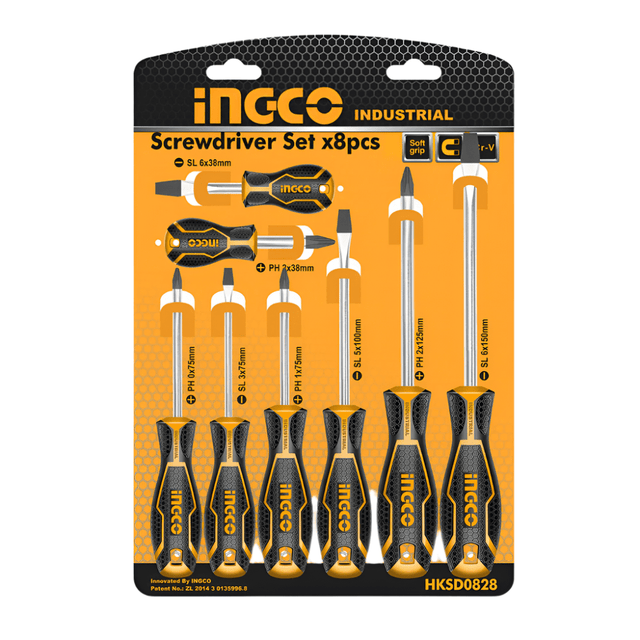 Ingco Screwdrivers Ingco 8 Pieces Screwdriver Set - HKSD0828