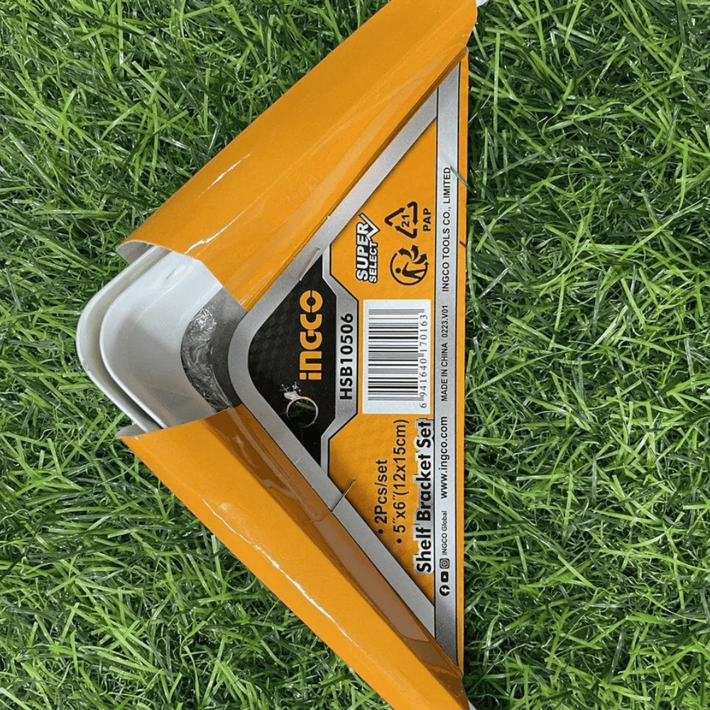 Ingco Brackets & Braces Ingco 8"x10" Shelf Bracket Set with 25kg Load Capacity – HSB10810