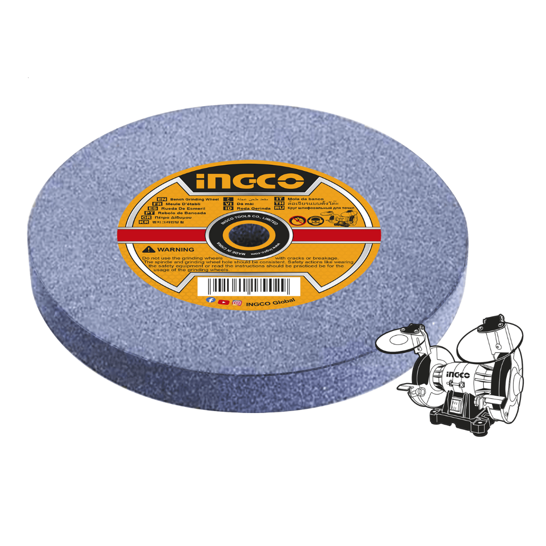 Ingco Grinding & Cutting Wheels Ingco 80 Grit Abrasive Grinding Wheel 200x16x20mm – AGW2008017