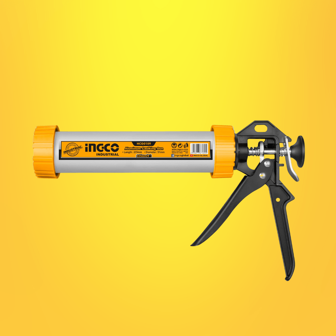 Ingco Caulking Gun Ingco 9" Aluminium Caulking Gun with Plastic Adaptor - HCG0109