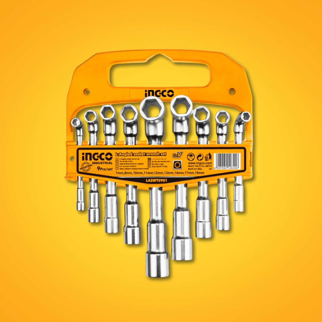 Ingco Wrenches Ingco 9-Piece L-Angled Socket Wrench Set – LASWT0901