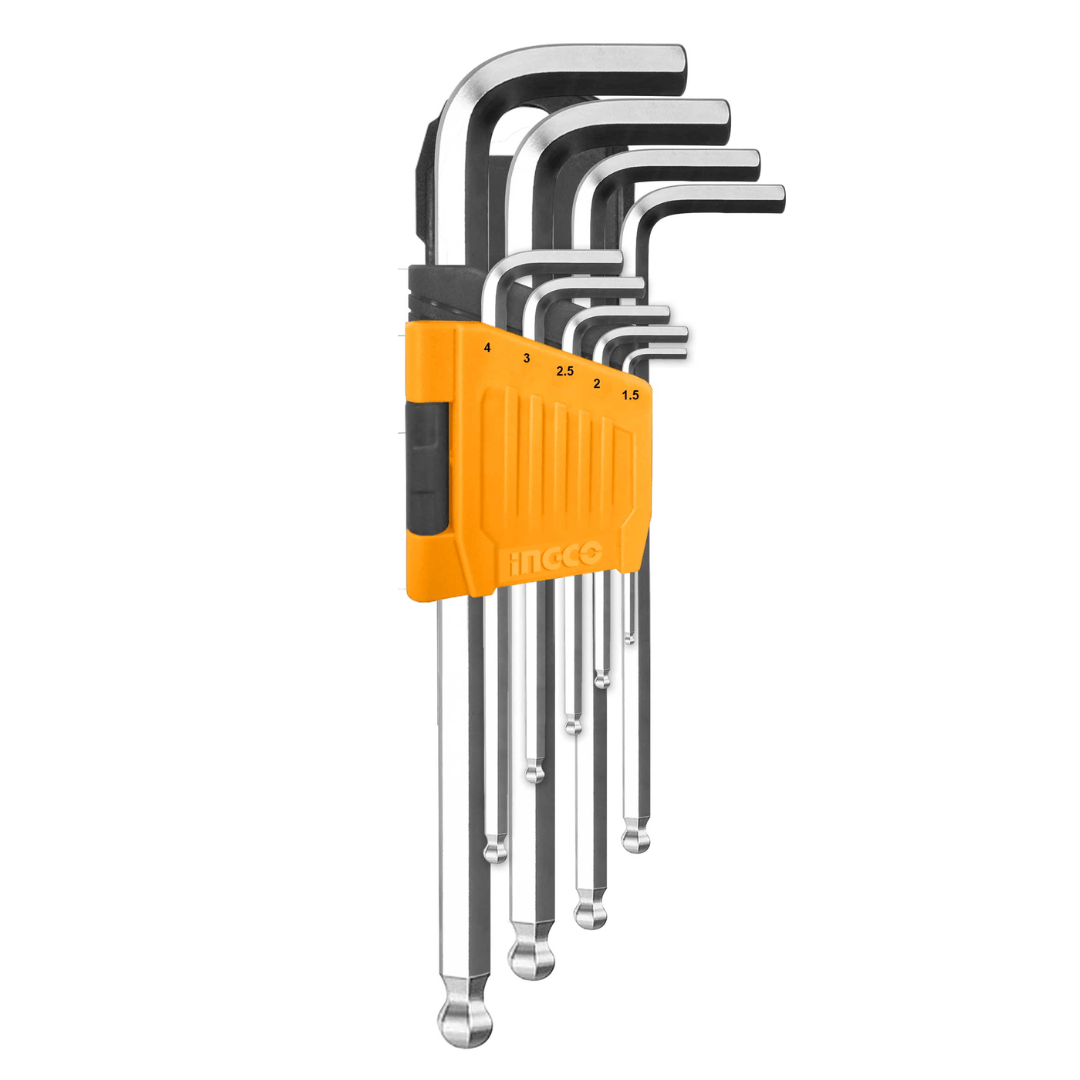 Ingco Sockets & Hex Keys Ingco 9 Pieces Ball Point Hex Key Set - HHK12091