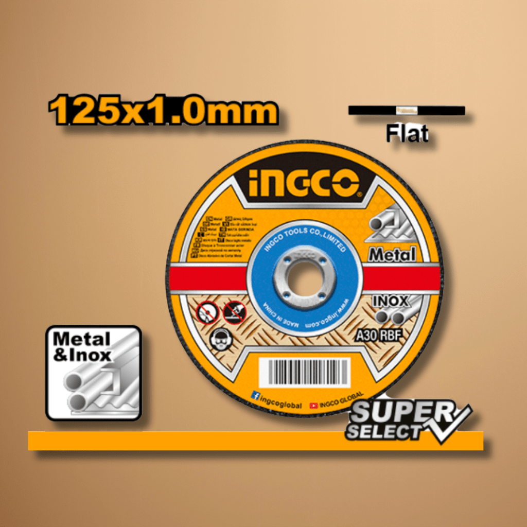 Ingco Grinding & Cutting Wheels Ingco Abrasive INOX Metal Cutting Disc 125 x 1.0mm – MCD101251