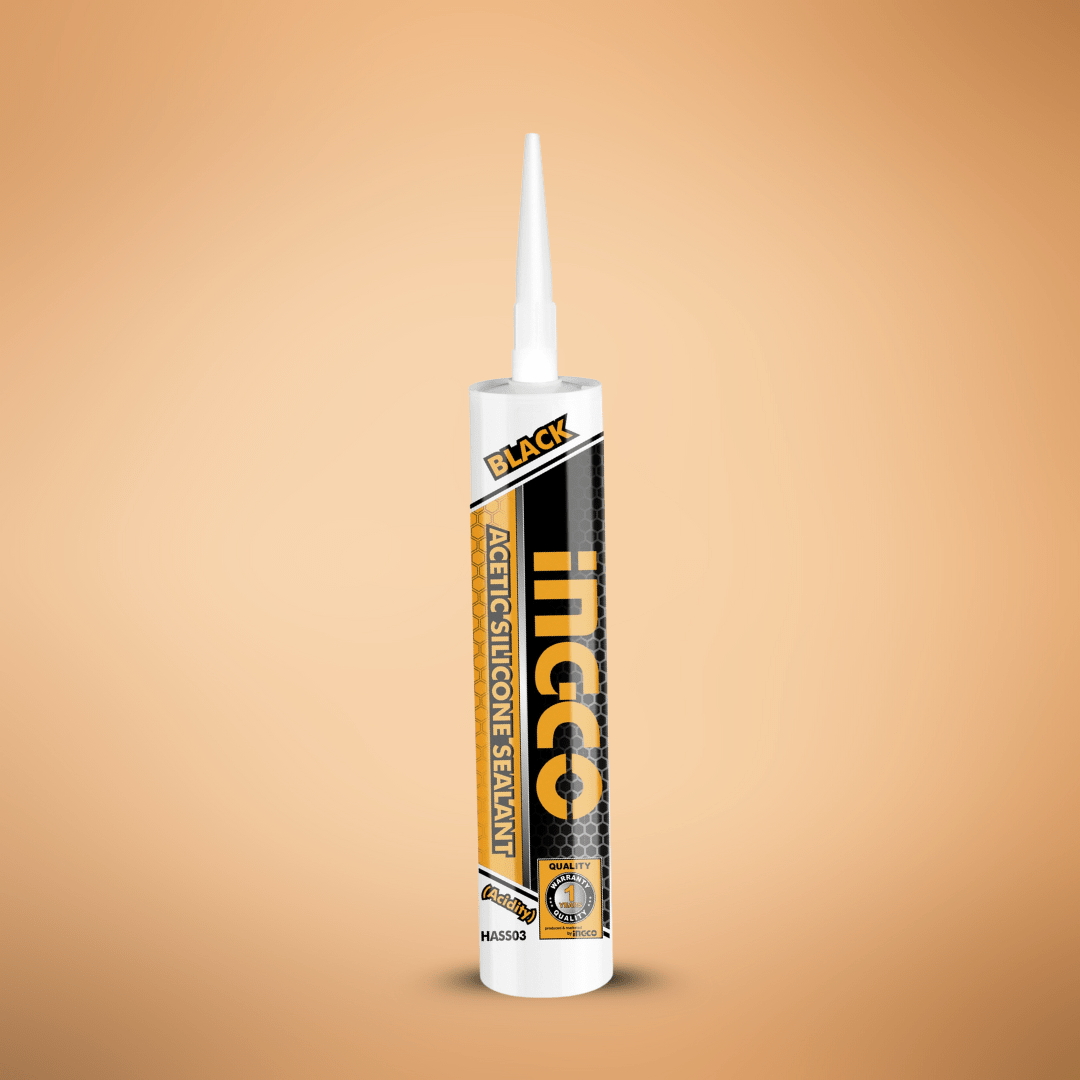 Ingco Caulk & Sealants Ingco Acetic Silicone Sealant – White, Black & Transparent – 300ml