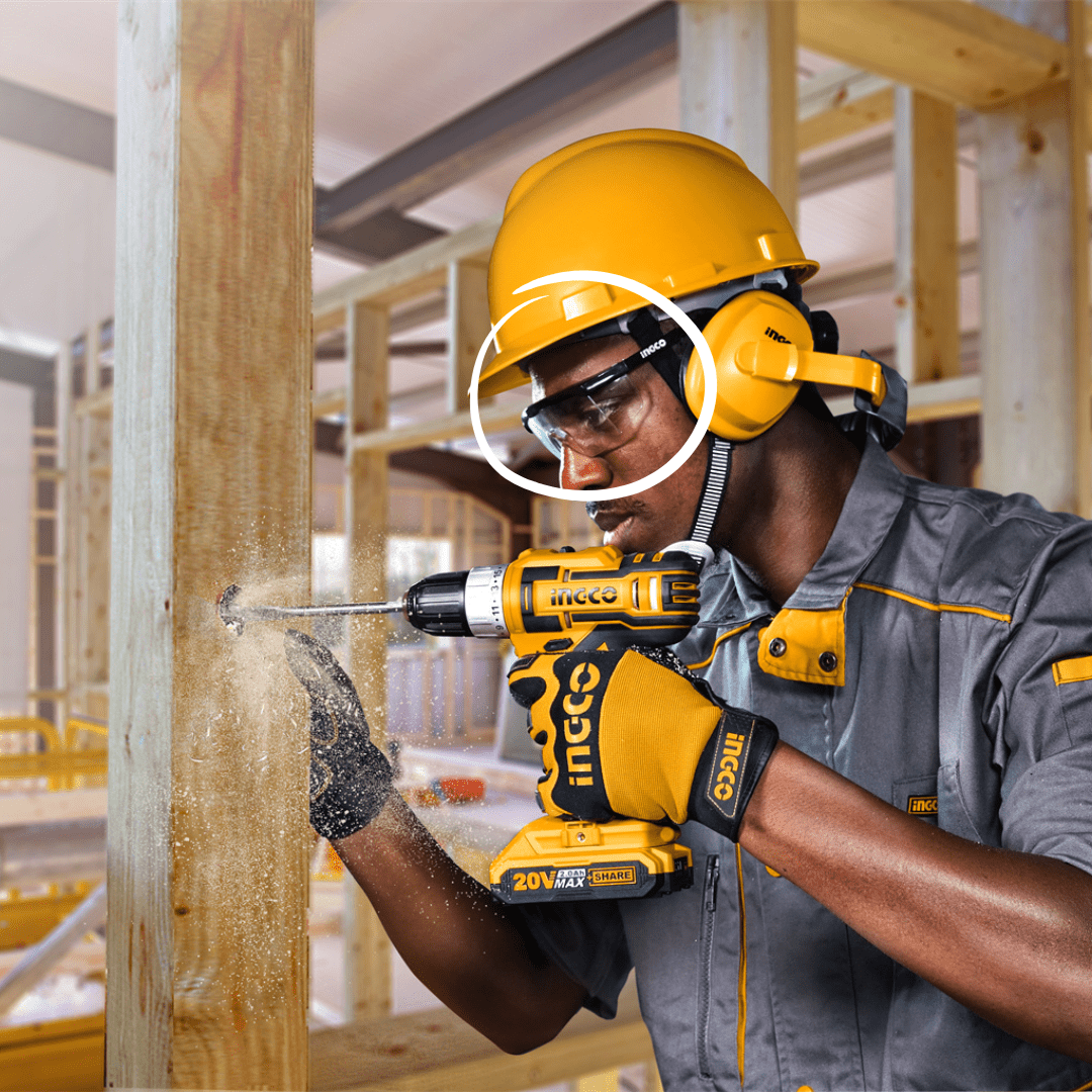 Ingco Eye Protection & Safety Glasses Ingco Adjustable Safety Goggles – HSG04